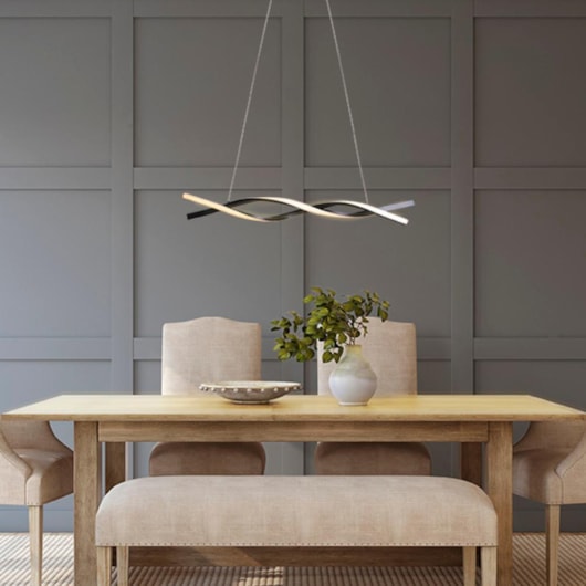 Pendente Led Paris 3000K 18W Preto Taschibra - Imagem principal - 9eec0f74-e178-45b8-93c3-849314095ddc