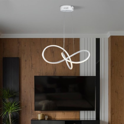 Pendente Led Tóquio 3000K 30W Branco Taschibra