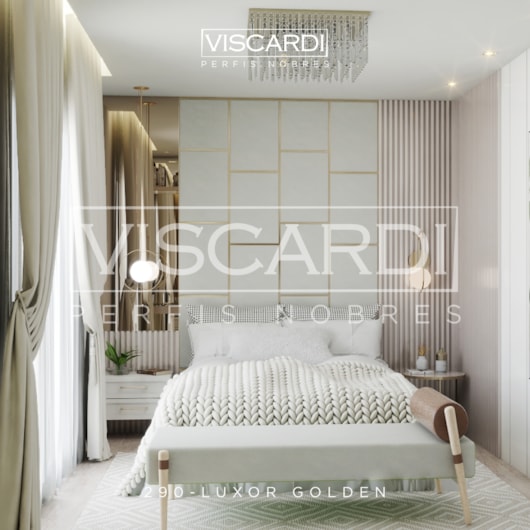 Perfil De Parede Luxor Golden Brilho Alumínio Anodizado Viscardi - Imagem principal - 03d0655a-340c-4ea1-8f40-2a49fa48ef12