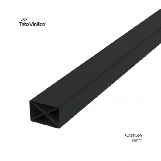 Perfil De Sustentação Plastilon Preto Teto Vinílico 3m - Imagem principal - b7dc465e-f569-4f45-bd8c-e588a9e5fb28