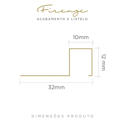 Perfil Firenze 357 Inox Golden Escovado Aço Inox 304 Piso Viscardi