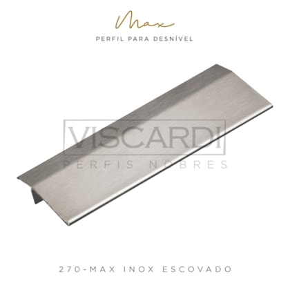 Perfil Redutor Para Piso Max 270 Inox Escovado Aço 304 Viscardi