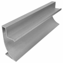 Perfil Rodapé Trio AL Gray Matte Mozaik 250cm