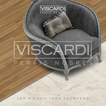 Perfil T Para Piso Milano 269 Inox Escovado Aço 304 Viscardi
