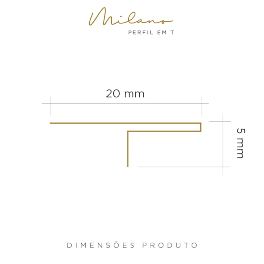 Perfil T Para Piso Milano 269 Inox Escovado Aço 304 Viscardi - Imagem principal - 9a002227-d93a-41c2-8d97-ff3af8be6ded