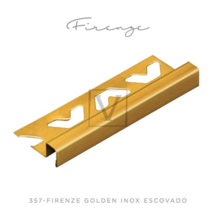 Perfil Viscardi Firenze Inox Golden Escovado