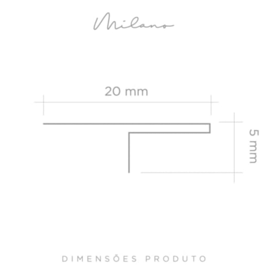 Perfil Viscardi Milano Inox Escovado - Imagem principal - 661e4009-fda9-4b4e-9c50-0a03dbe10dba