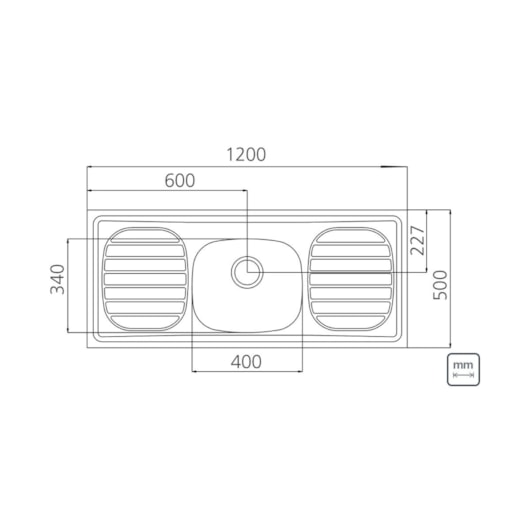 Pia De Apoio Filo Inox Standard Tramontina 120x50cm - Imagem principal - b9f858a0-9189-4d27-861c-4a0d6789e2e5