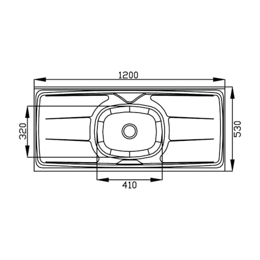 Pia Plus 30 Com Válvula Ghelplus 120x530cm - Imagem principal - 9e2a2391-e2ba-4d7f-8741-229b81c0becc