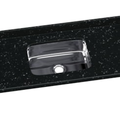 Pia Sintética Com Cuba Inox 120x55cm 562208 Preto Rorato