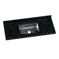 Pia Sintética Com Cuba Inox 120x55cm 562208 Preto Rorato