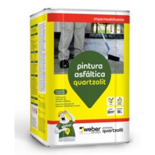 Pintura Asfáltica 18l Quartzolit - Imagem principal - 84212a9c-b948-4996-b1c8-1e75dc613caa