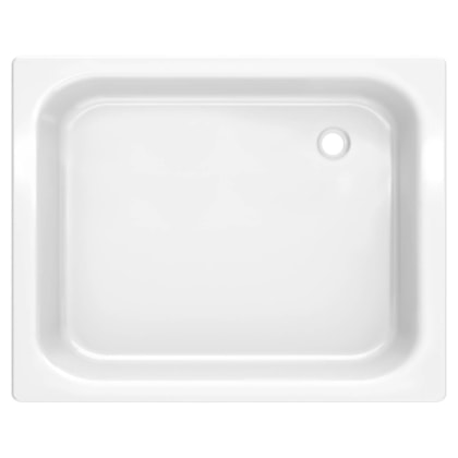 Piso Box De Aço Esmaltado 80x80x7 Sem Válvula Europa Branco Celite