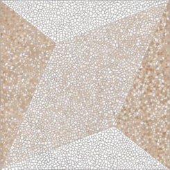 Piso Cerâmico 60x60cm Bold Geometric Mosaic Beige Granilhado Pei4 Embramaco