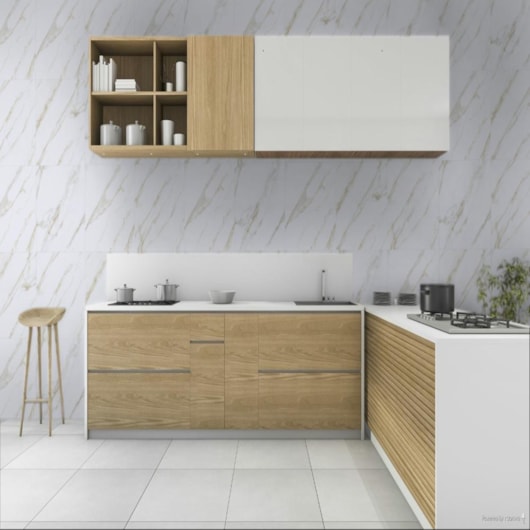 Piso Cerâmico Embramaco Elegance Calacata RT60862 Brilhante 60x60cm Retificado - Imagem principal - 59b533b5-5799-47cc-9667-fcfd8e2af93e