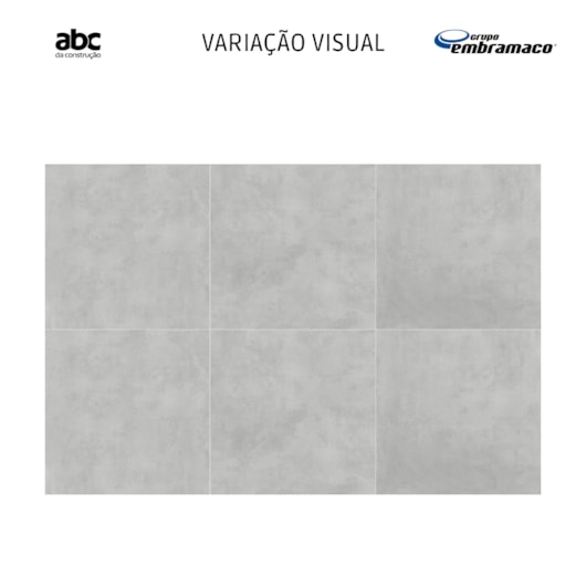 Piso Cerâmico Embramaco Nevada Mate Acetinado Cinza 60x60cm Bold  - Imagem principal - 2cc117ee-eb74-4383-b966-979121bd2b46