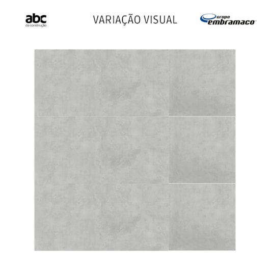 Piso Cerâmico Embramaco Nevada Out Cinza Externo 60x60cm Retificado - Imagem principal - cd15417a-dc81-44e8-a1e4-06f00259c938