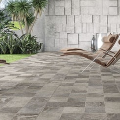 Piso Cerâmico Embramaco Pávia Gray Pedra Externo 60,5x60,5cm Bold