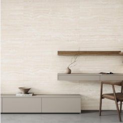 Piso Cerâmico Embramaco Supra Travertino Navona RT64520 Acetinado 64x123cm Retificado