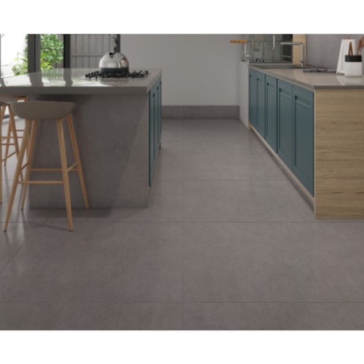 Piso Cerâmico Marmocerâmica Marmo Manhattan Grigio Acetinado 90,5x90,5cm Retificado - Imagem principal - c3bf5b36-5089-4dc1-bc29-8807728f99a3