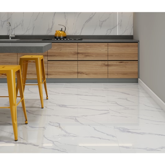 Piso Ceramico Marmocerâmica  Marmo Milano Polido 74,5x74,5cm Retificado - Imagem principal - ebab27f8-2c6c-49f1-b0df-bc8179466bfa