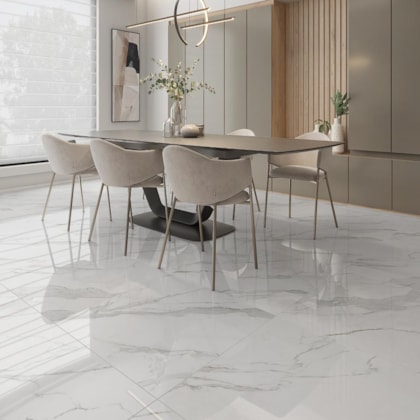 Piso Cerâmico Opus Mármore Polido 81x81cm Retificado