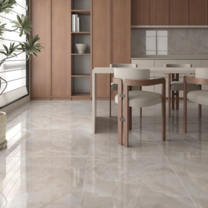Piso Cerâmico Opus Onix Cristal Mate 81x81cm Retificado