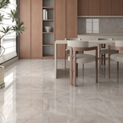 Piso Cerâmico Opus Onix Cristal Polido 81x81cm Retificado