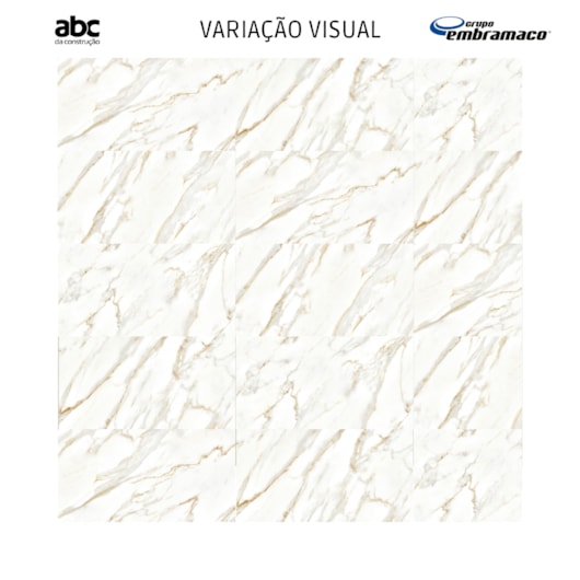 Piso Embramaco Calacata Gold Lux 63x122cm Retificado - Imagem principal - 8f70bcde-8233-4596-b857-43f6f2696f6d