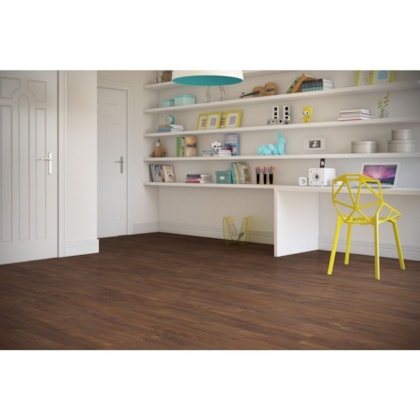 Piso Laminado Durafloor Space Click 18,7x134cm Nogueira Italiana 