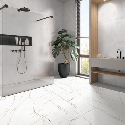 Piso Marmocerâmica Gran Onix Bianco Polido 56X113 Retificado - Imagem principal - 5a19d756-2efc-4443-b81f-ec847eb9eac3