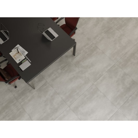 Piso Vinílico Biancogres Citta Cemento Grigio 3mm Capa 0,55 96x96cm - Imagem principal - b819265e-82c8-4d39-9bc5-703d9d73f283