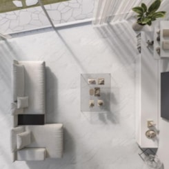 Piso Vinílico Biancogres Città Home Alpi Bianco 2mm Capa 0,15 94x94cm