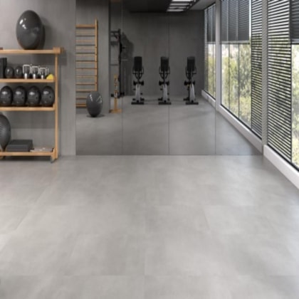 Piso Vinílico Biancogres Cittá Pro Cemento Grigio 94x94cm Retificado