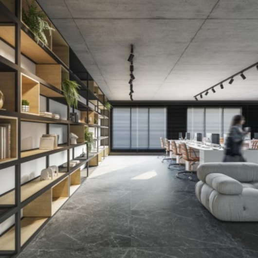 Piso Vinílico Biancogres Cittá Pro Nero Clássico 3mm Capa 0,55 94x94cm - Imagem principal - 7383e49a-73d3-47a2-8dba-461b32102d30