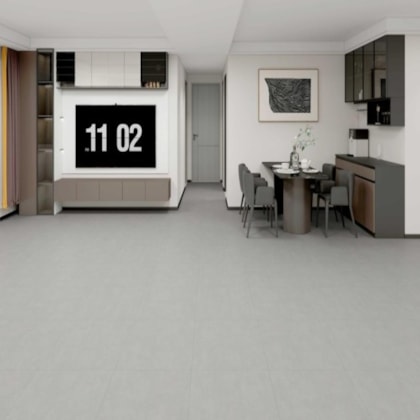 Piso Vinílico Biancogres Cittá Studio Cemento Silver 2,5mm Capa 0,30 94x94cm