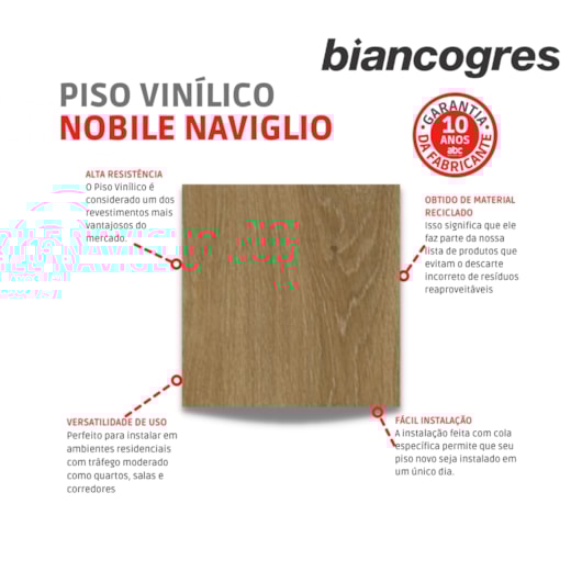 Piso Vinílico Biancogres Nobile Studio Naviglio 2,5mm Capa 0,30 19x130cm - Imagem principal - d0641bea-d1f3-438e-8e2d-c6e2bd73563f