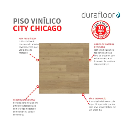 Piso Vinílico Durafloor City Chicago 17,8x121,9cm - Imagem principal - 76c80d4c-1612-406e-98ec-dad2d27ba24a