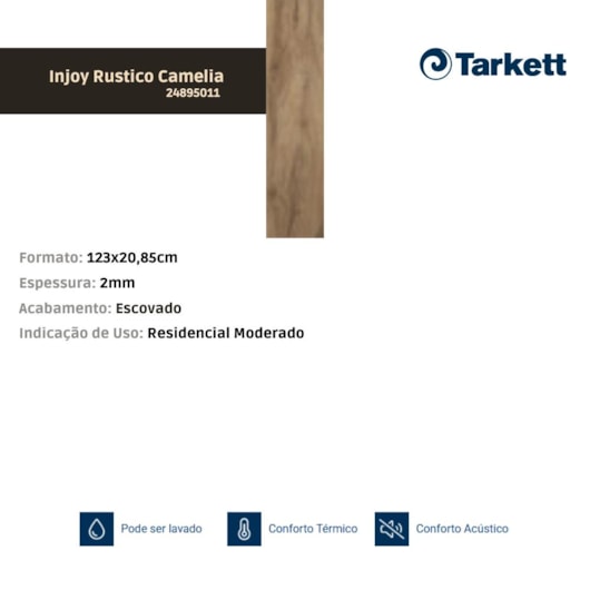 Piso Vinilico Tarkett Injoy Rustico Camélia 2mm 123x20,85cm - Imagem principal - ce87ef7b-9346-4f32-ad93-ad3121d942d6