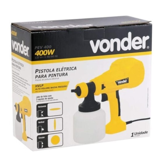 Pistola Elétrica Para Pintura PEV 400 Vonder 127V                                                     - Imagem principal - 779ef044-8b44-4e23-94fb-75f0778d464b