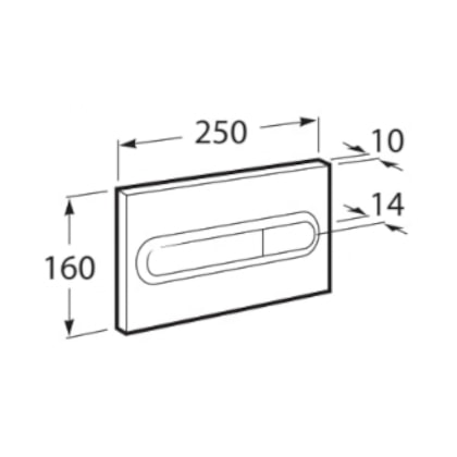 Placa De Acionamento Pl1 Branco Roca 3/6L