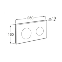 Placa De Acionamento Pl10 Grey Lacquered Roca 3/6L