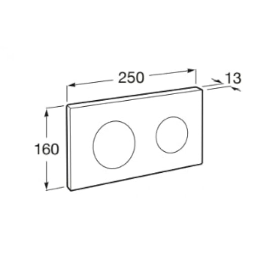 Placa De Acionamento Pl10 Grey Lacquered Roca 3/6L - Imagem principal - db2959a2-2d62-4cce-b930-7d1a934f85b5