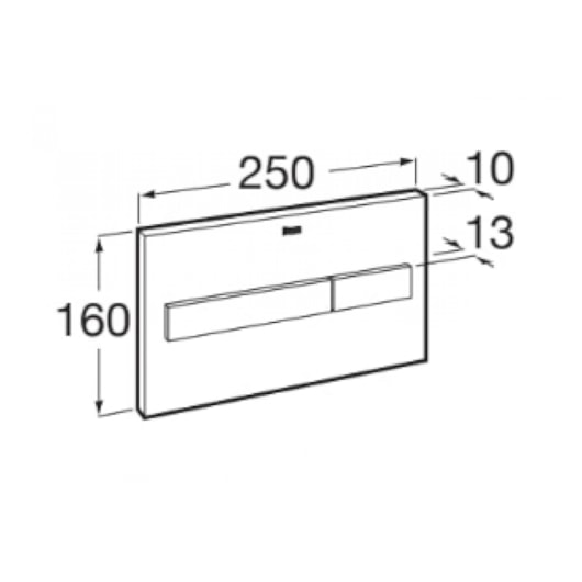 Placa De Acionamento Pl7 Branco Mate Roca 3/6L - Imagem principal - a86629c9-b554-49b0-abc7-f872d09aaec2