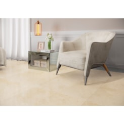 Porcelanato 87,7x87,7cm Retificado Crema Atlantico Acetinado Pei 4 Portinari