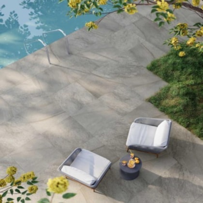 Porcelanato Biancogres  Arenito Mix Gafite Super Externo 80x80cm Retificado