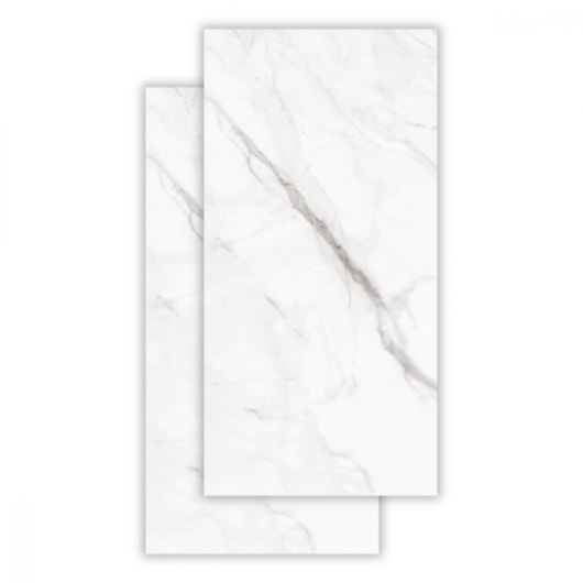 Porcelanato Biancogres Calacata Altíssimo Lux Polido Mármore 60x120cm Retificado  - Imagem principal - 7da77dec-ceb3-48a7-b3c0-96d846c89d56