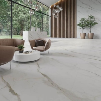 Porcelanato Biancogres Calacata Altíssimo Satin Acetinado 120x120cm Retificado 