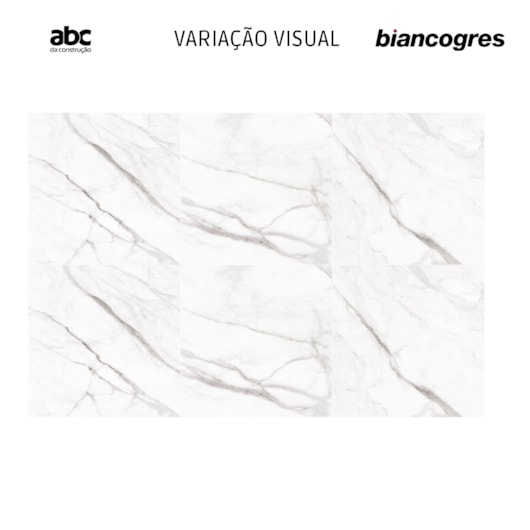 Porcelanato Biancogres Calacata Altíssimo Satin Acetinado 120x120cm Retificado - Imagem principal - 4f79fa27-7083-4f2e-9825-9b8e947b6d71