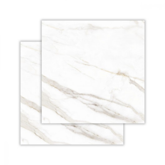 Porcelanato Biancogres Calacata Altíssimo Satin Acetinado Mármore 120x120cm  Retificado  - Imagem principal - dda28623-d2b1-496e-a233-da026d3665ed